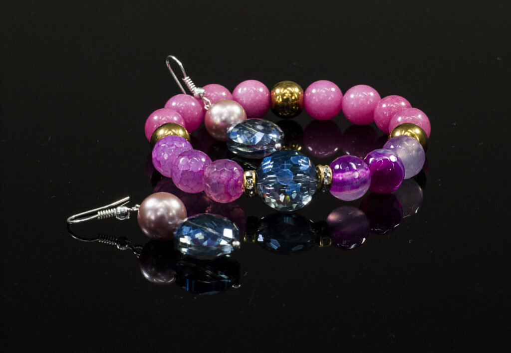Комплект бижута с перли и кристали "Swarovski Joy"