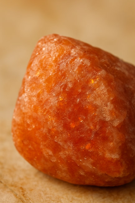 Unpolished sunstone - closeup